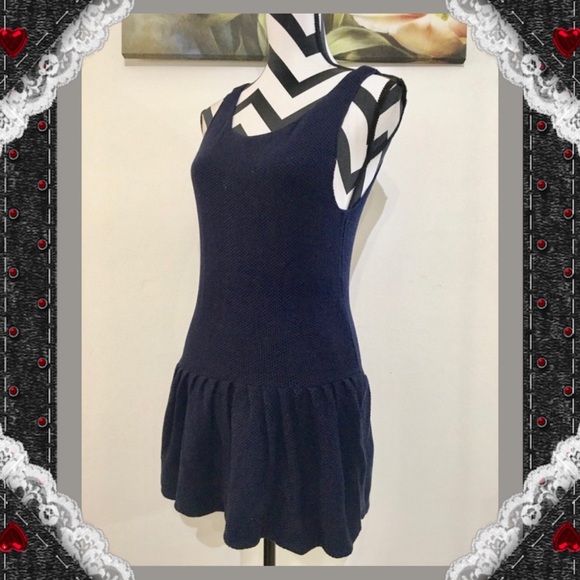 Joe Fresh Navy Blue Peplum Sleeveless Top - Picture 2 of 6